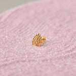 Peacock Plume 18K Peacock-Inspired Gold Nose Pin Design
