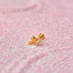 Honeybee Muse Gold Nose Pin – Simple 18K Nose Pin Gold Design for Women