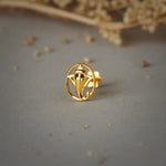 Divine Trunk -- 18K Ganeshji-Inspired Nose Pin Designs in Gold For Female
