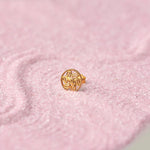 Seed Pod Gold Nose Pin – Simple 18K Nose Pin Gold Design for Women