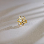 Garden Galaxy Gold Diamond Nose Pin For Women Online