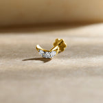 Half Moon Nose Pin Gold With Diamond For Women Online