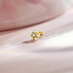 Solar Swirl Sun Inspired Nose Pin Gold Diamond Design For Women Online