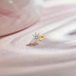 Twilight Petal Gold Nose Pin With Diamond For Females