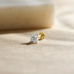 Daisy Chic 4 Petal Flower Gold Diamond Nose Pin For Women