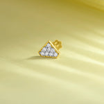 Diamond Cluster Triangular Nose Pin Gold And Diamond Design For Women