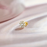 Radiant Charm Diamond Nose Pin Design From Kerala In Gold