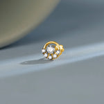 Halo Bloom Modern Minimal Diamond And Gold Nose Pin Design