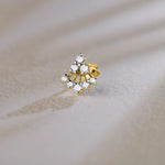 Deco Bloom Royal Majesty Nose Pin Gold With Diamond