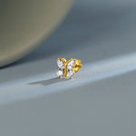 Garden Flutter Butterfly Inspired Diamond Nose Pin Gold For Women Online