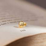 Swastik Bloom Gold Nose Pin – Simple 18K Nose Pin Gold Design for Women