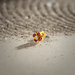 Rustic Bloom 18K Gold Simple Modern Nose Pin Design