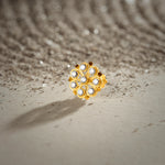 Emerald Wheel 18K Stone Gold Nose Pin For Women Online