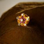 Woodland Cluster 18K Stone Gold Nose Pin Online