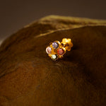 Petal Spark 18K Four Petal Inspired Flower Small Nose Pin Gold Design