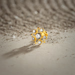 Twinkle Star 18K 6 Stone Nose Pin Gold For Women Online