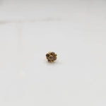 Rustic Bloom 18K Gold Simple Modern Nose Pin Design