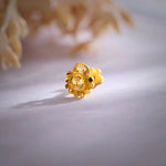 Golden Lyric Gold Nose Pin – Simple 18K Nose Pin Gold Design for Women