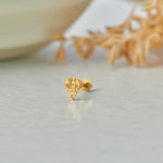 Pine Crest Gold Nose Pin – Simple 18K Nose Pin Gold Design for Women