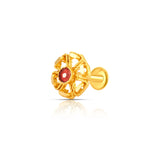 Rouge Loop 18K Red Enamel Centre Gold Nose Pin For Women
