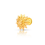 Solstice Radiance Sunflower-Inspired 18K Small Nose Pin Gold Design