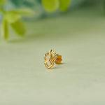 Urban Prism -18K Simple Gold Nose Pin Design For Women