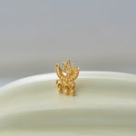 Crescent Drop Gold Nose Pin – Simple 18K Nose Pin Gold Design for Women