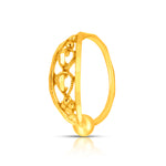 Twist Blossom Gold Nose Ring in 18K gold with floral and vine-inspired filigree design by Yuvora