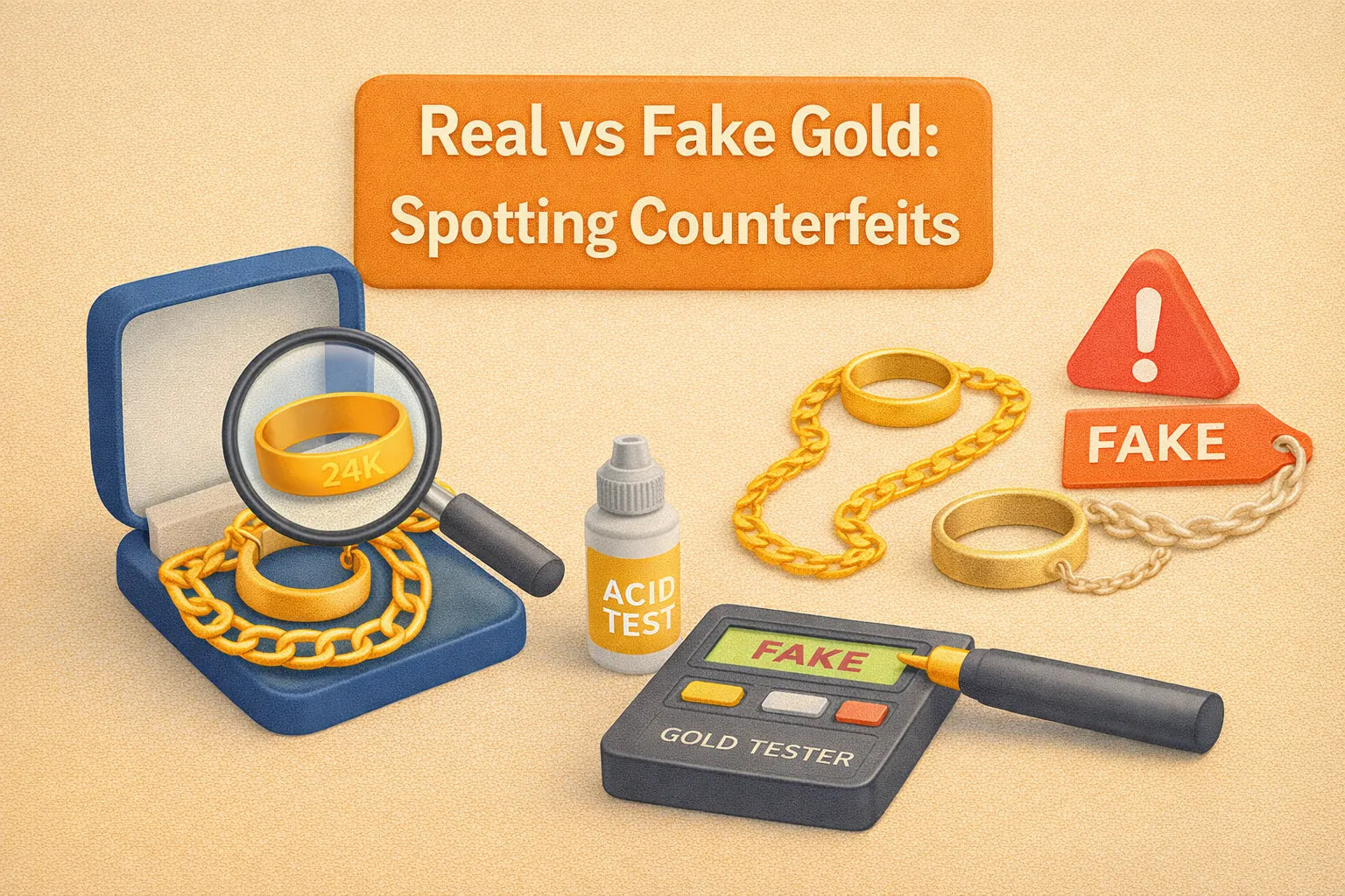 Image shown is Real vs Fake Gold: Spotting Counterfeits
