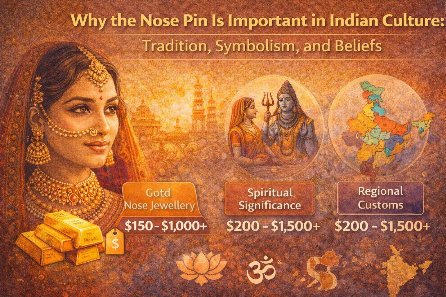 Image shown Nose Pin Is Important in Indian Culture