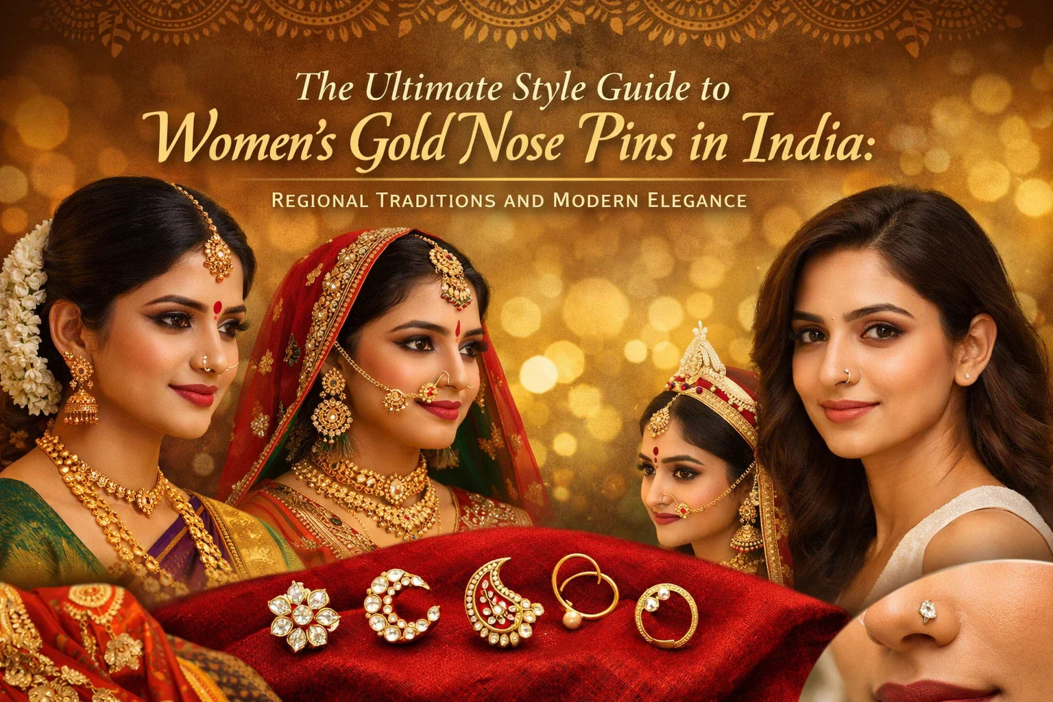 The Ultimate Style Guide to Women’s Gold Nose Pins in India