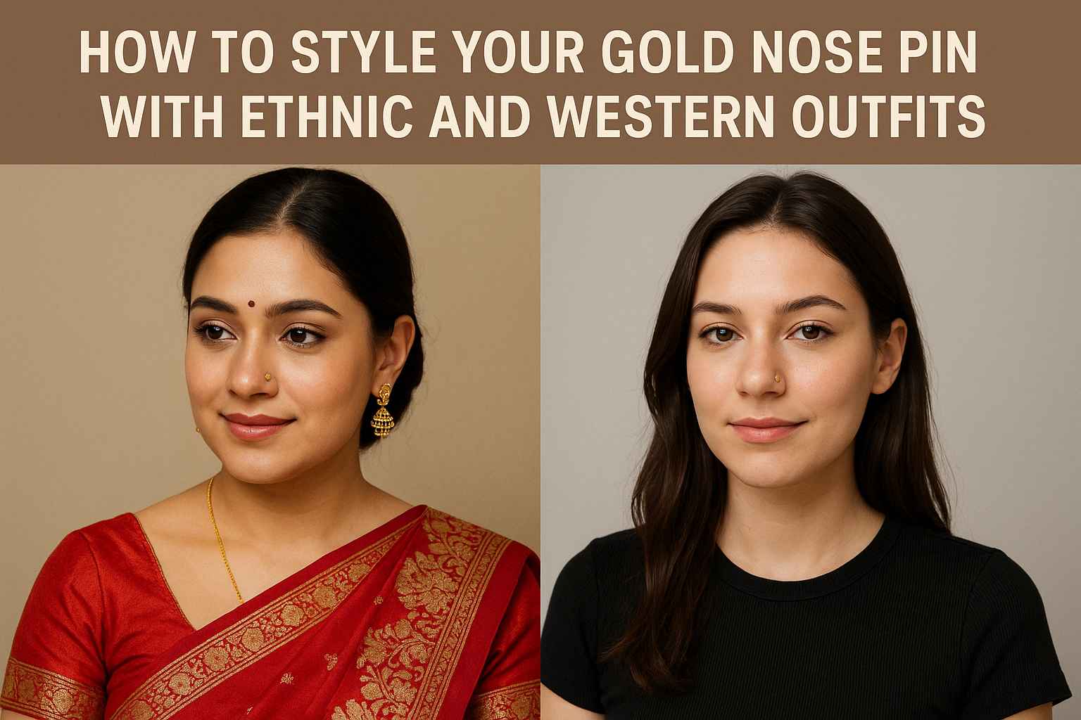 How to Style Your Nose Pin with Ethnic and Western Outfits