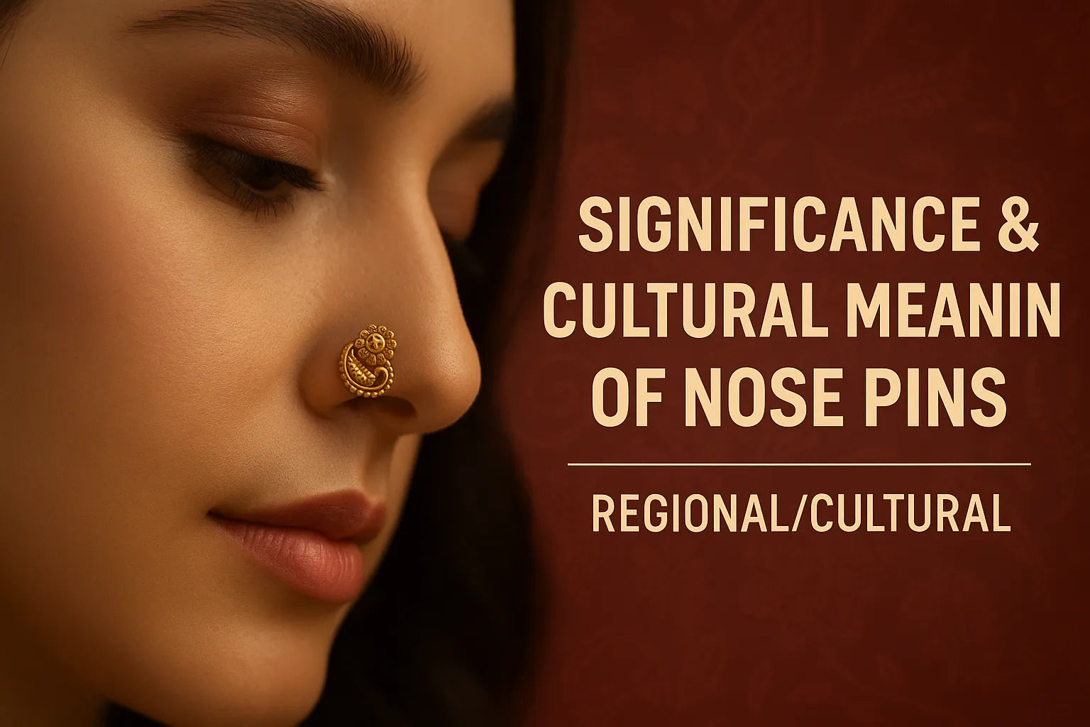 Image shown is Significance and Cultural Meaning of Nose Pins