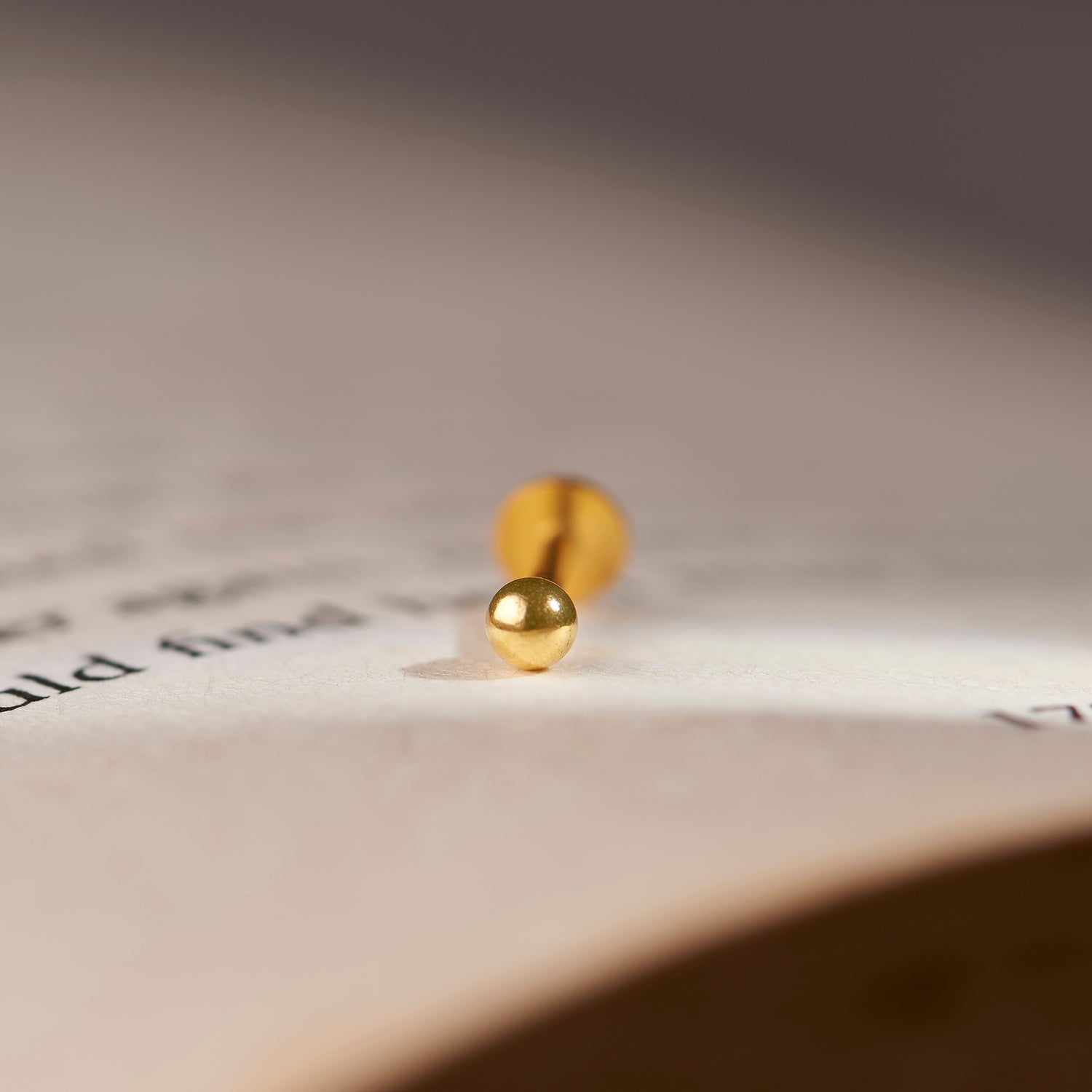 Ball Stud Gold Nose Pin – Simple 18K Nose Pin Gold Design for Women