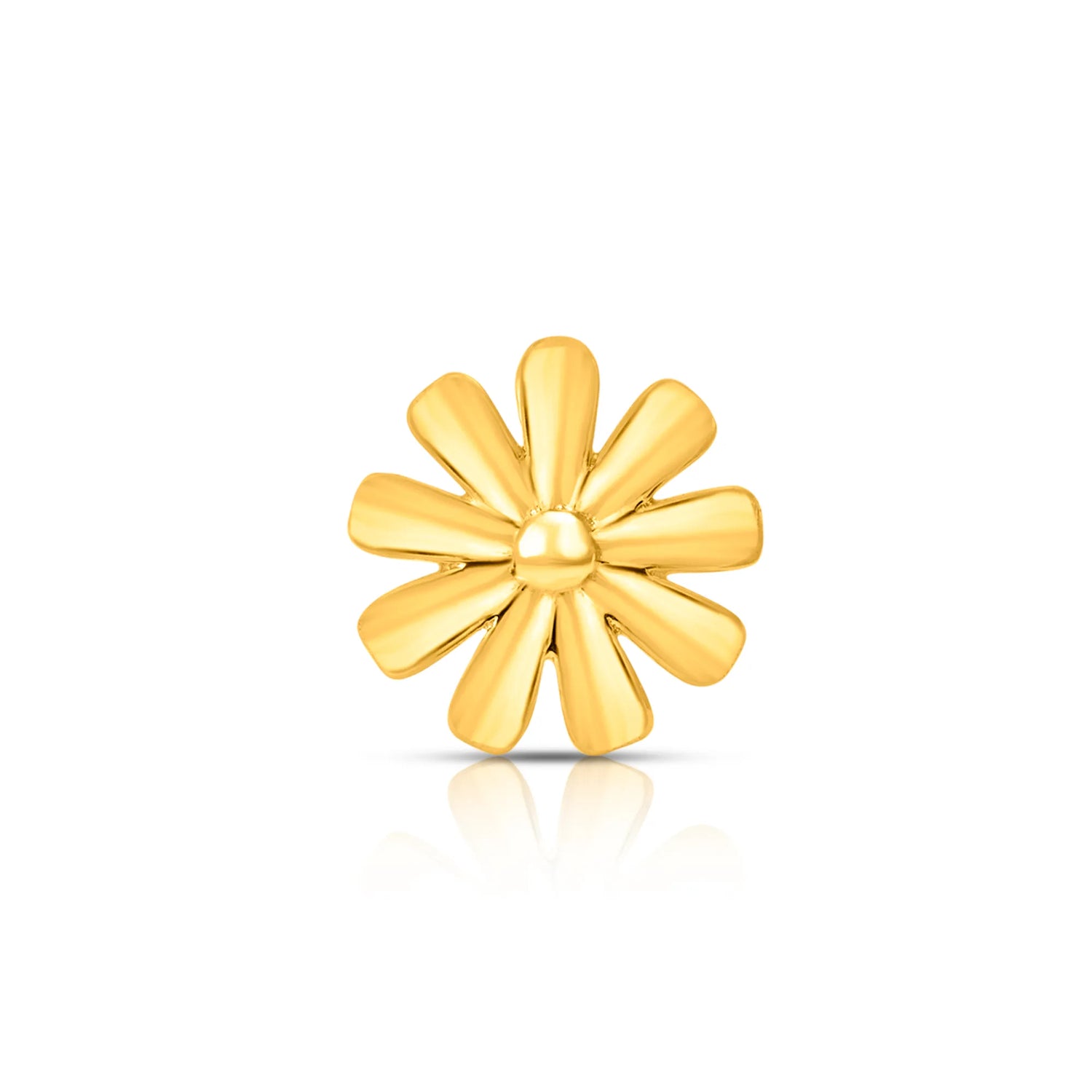 Petal Radiance 18K Flower-Inspired Small Nose Pin In Gold