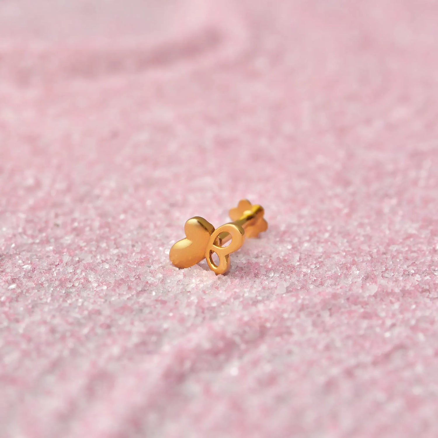 Honeybee Muse Gold Nose Pin – Simple 18K Nose Pin Gold Design for Women