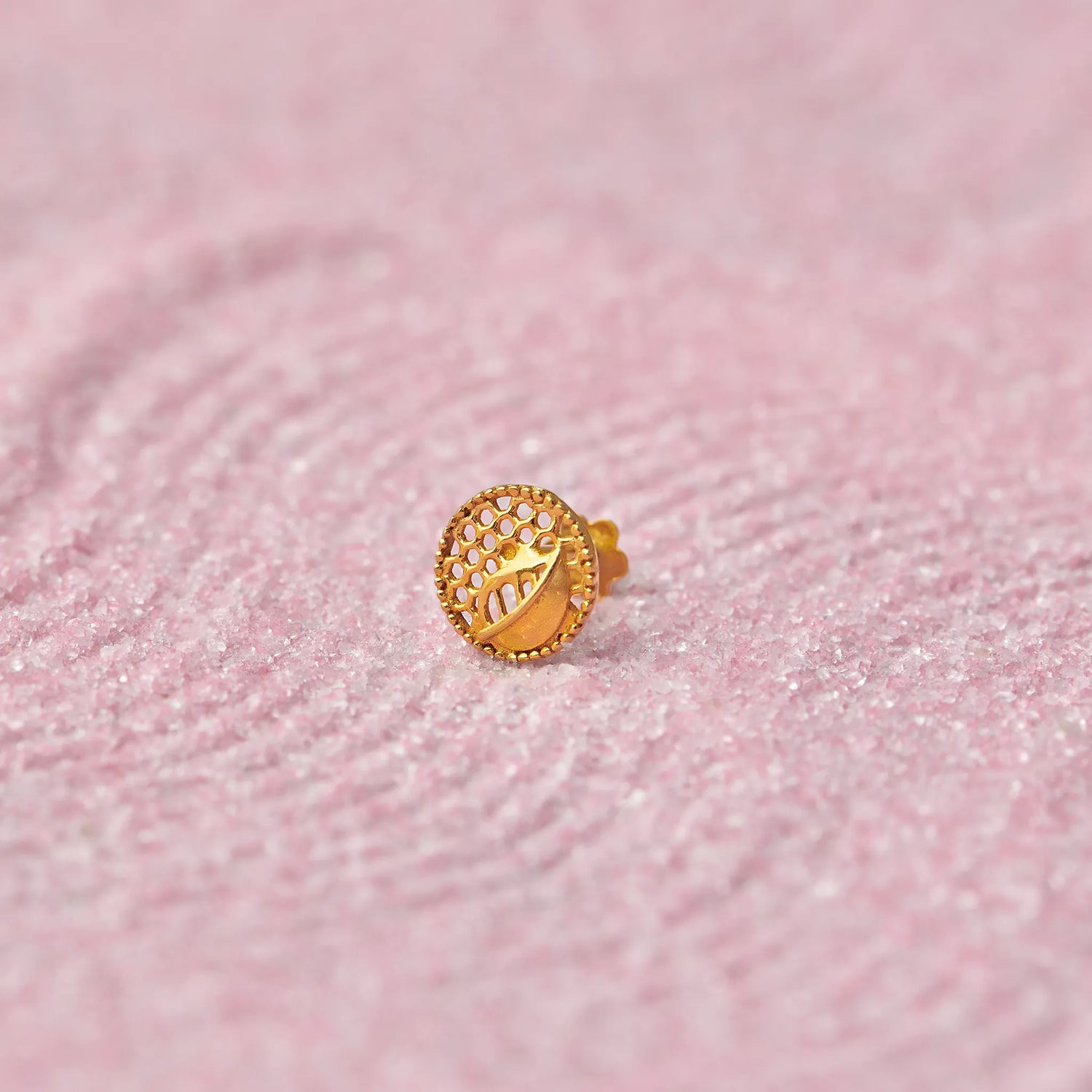 Leaf Whisper Gold Nose Pin - Simple 18K Nose Pin Gold Design for Women