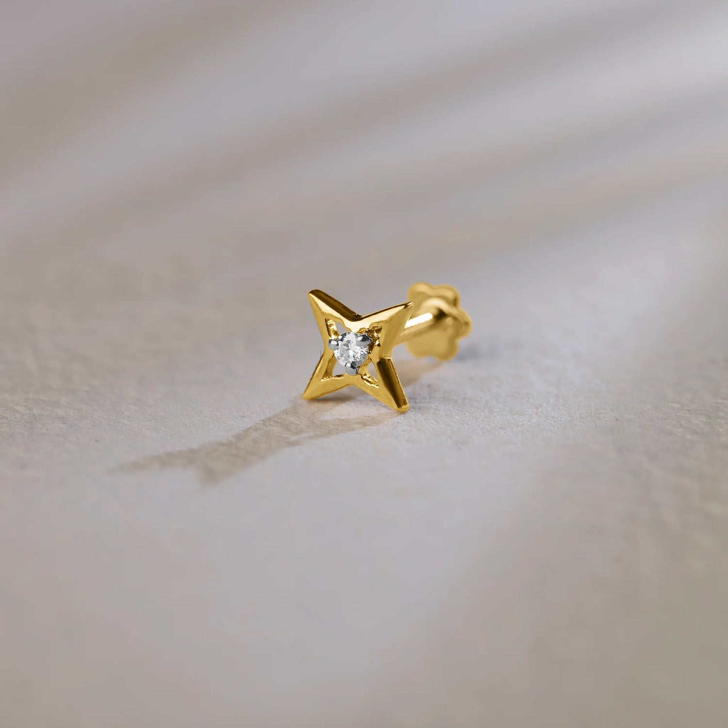 Nova Star, Star Inspired Nose Pin Gold Diamond For Women Online