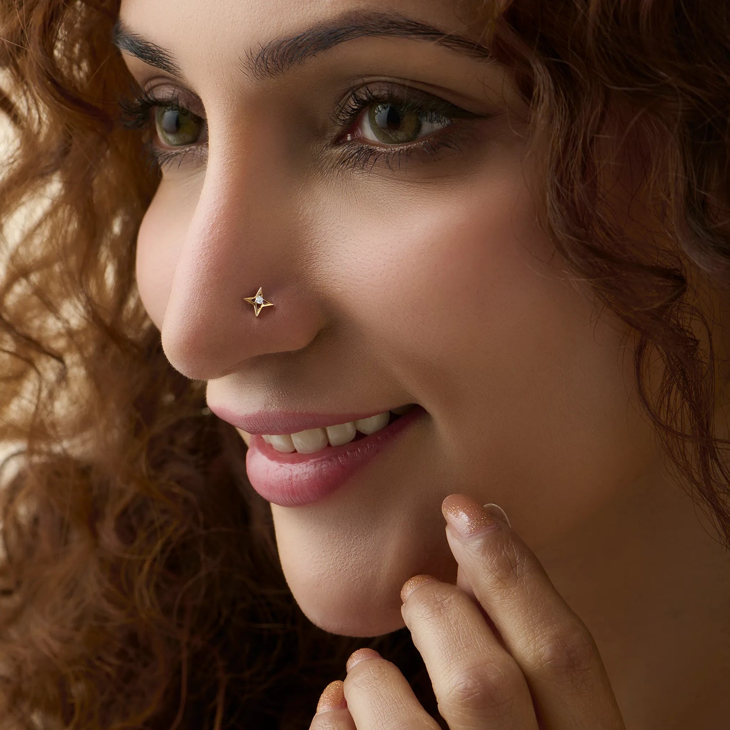Nova Star, Star Inspired Nose Pin Gold Diamond For Women Online