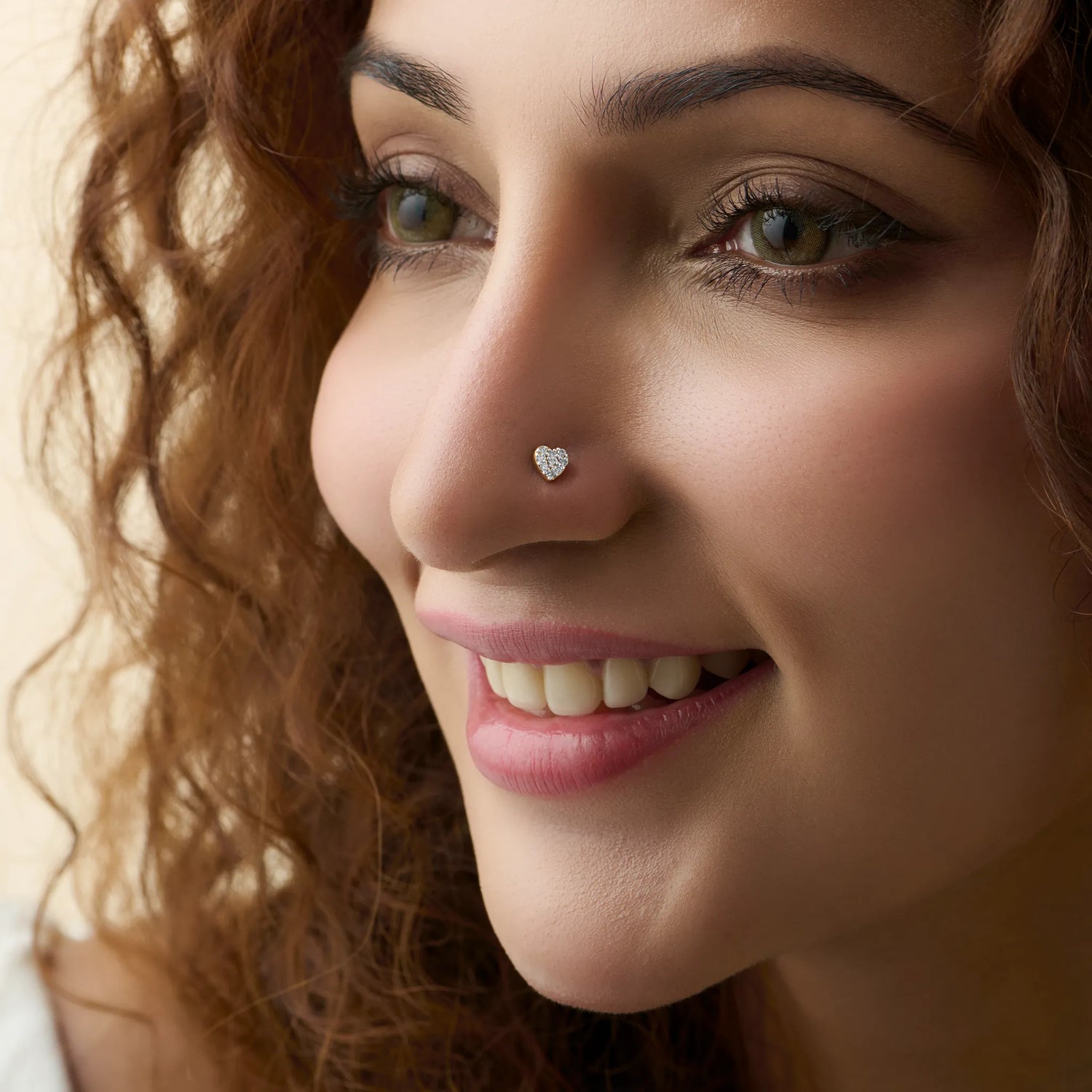 Heartful Diamonds Gold Diamond Nose Pin Design Online