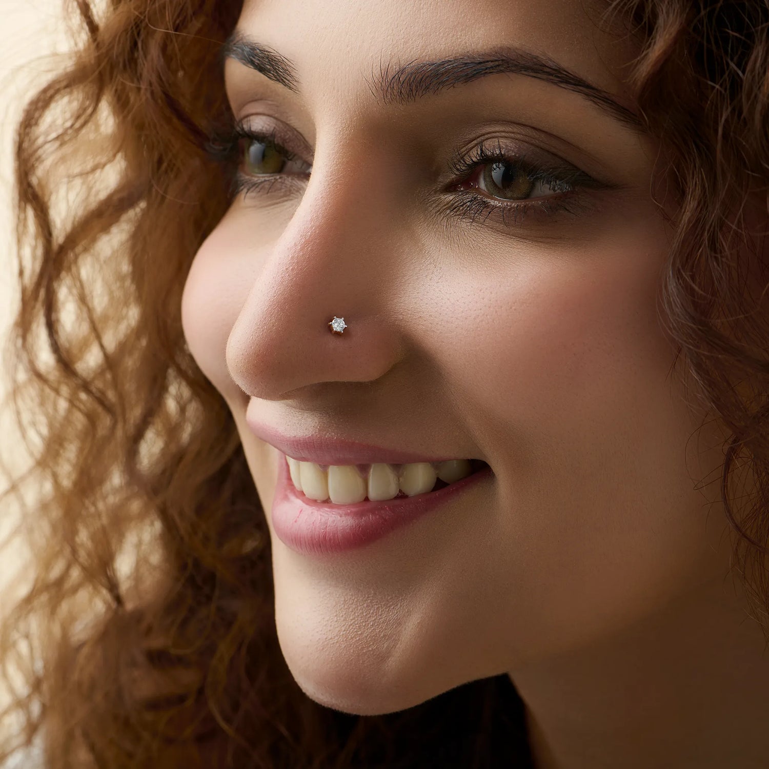 Royal Spark Single Solitaire Diamond Nose Pin Design From Kerala In Gold