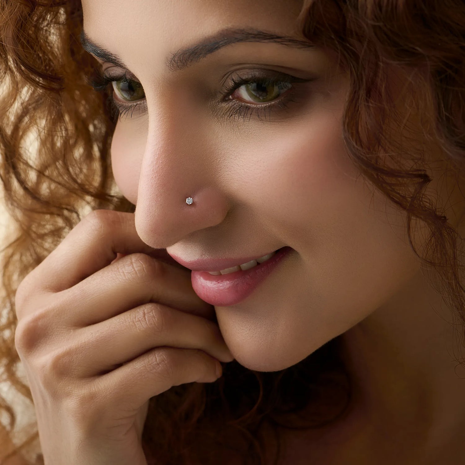 Queen Spark Single Solitaire Diamond Nose Pin Design From Kerala In Gold