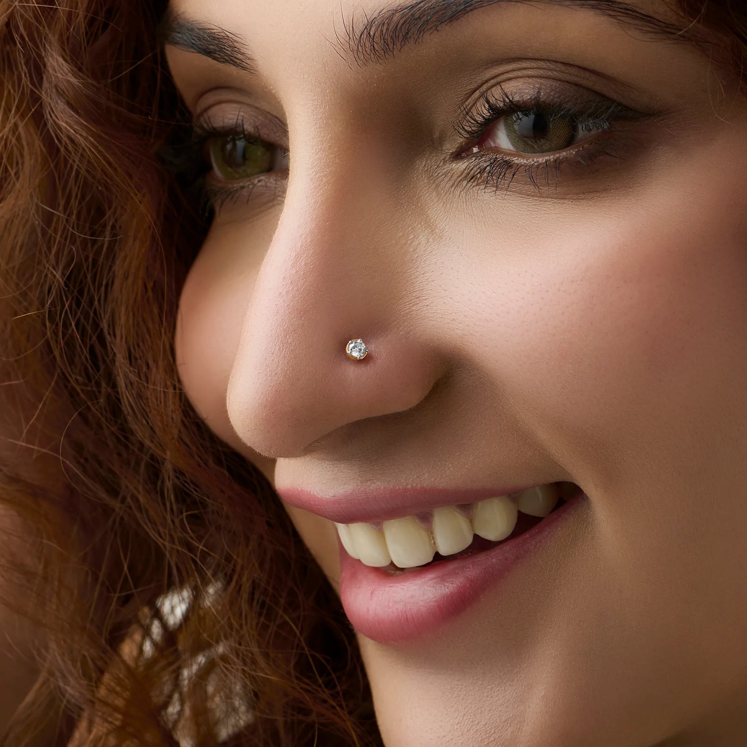 Stellar Royale Single Solitaire Diamond Nose Pin Design From Kerala In Gold