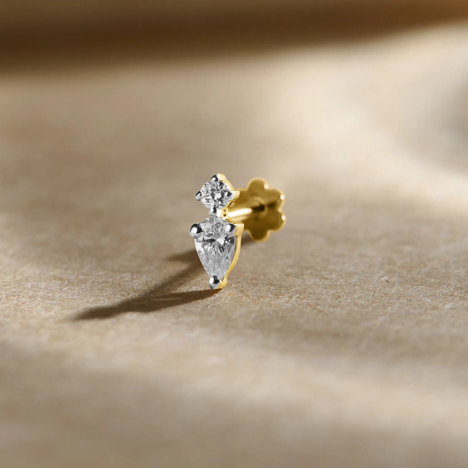 Queen Sparkle Inspired By Queen Nose Pin Gold And Diamond For Women