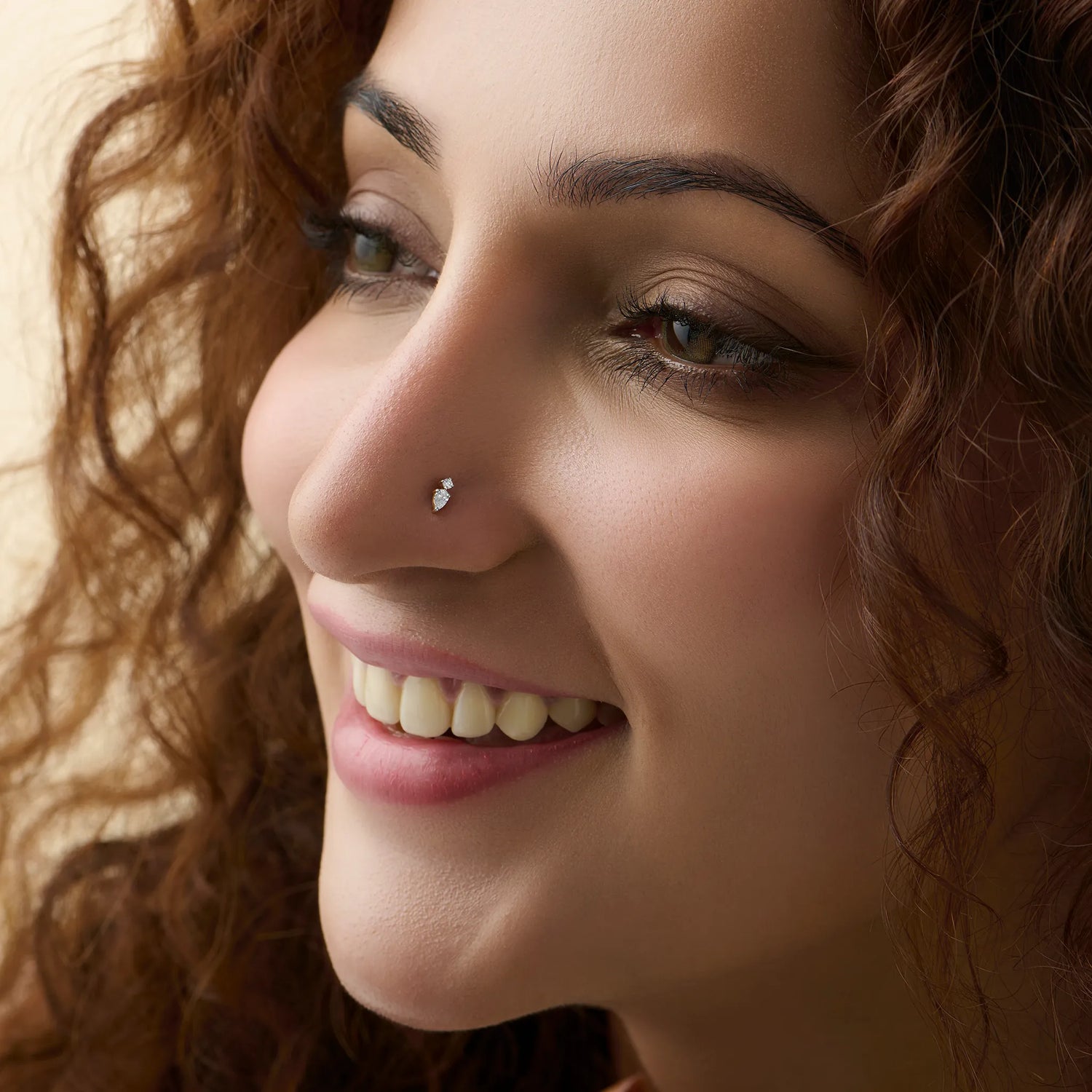 Queen Sparkle Inspired By Queen Nose Pin Gold And Diamond For Women