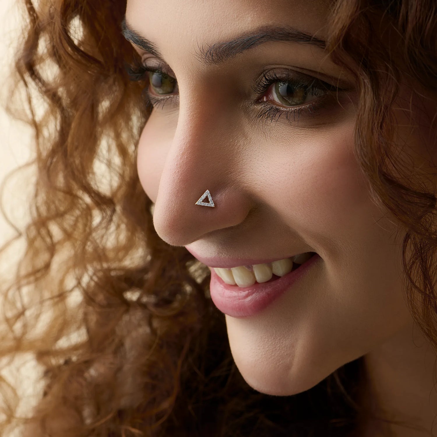 Pyramid Brilliance Diamond Nose Pin Gold For Female Online