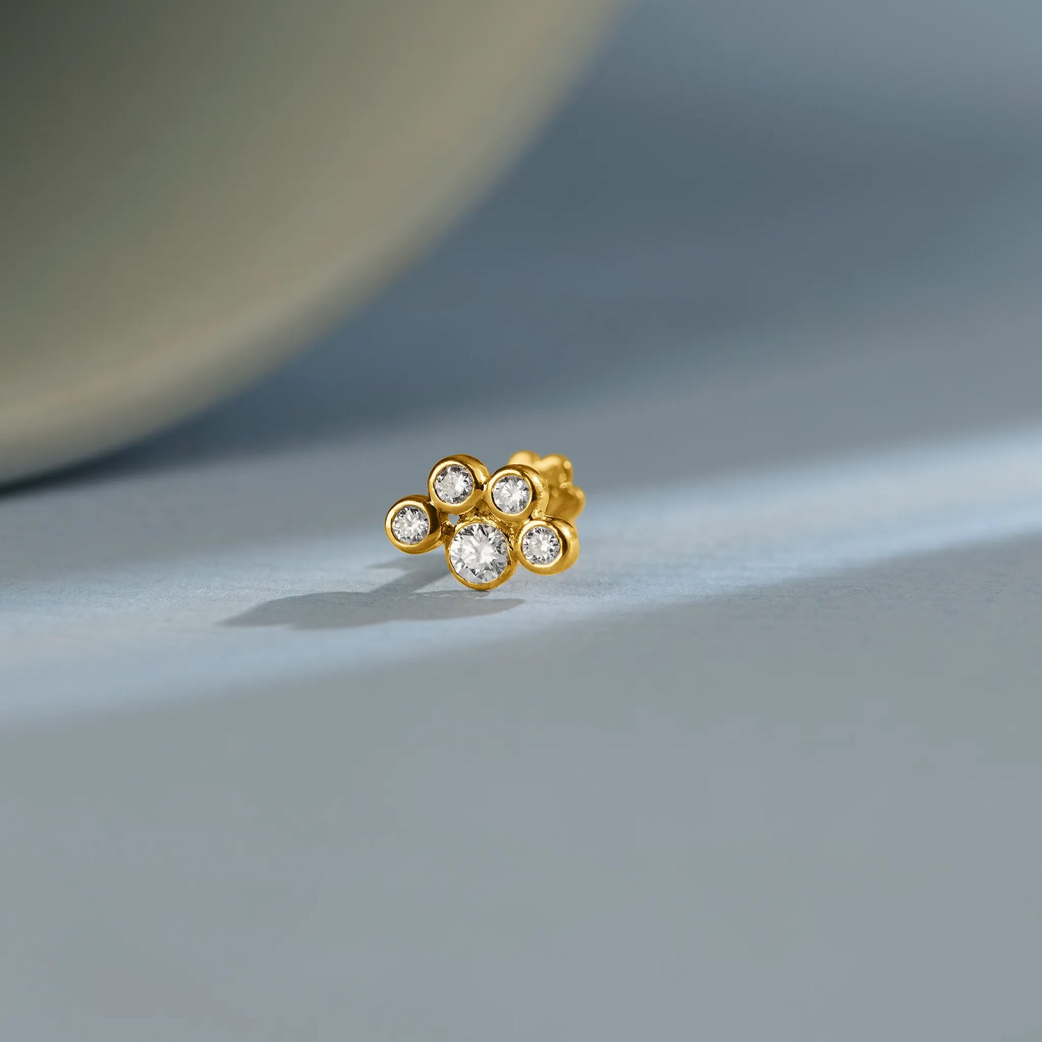 Cloud Cluster Cloud Inspired Diamond Nose Pin Gold For Women