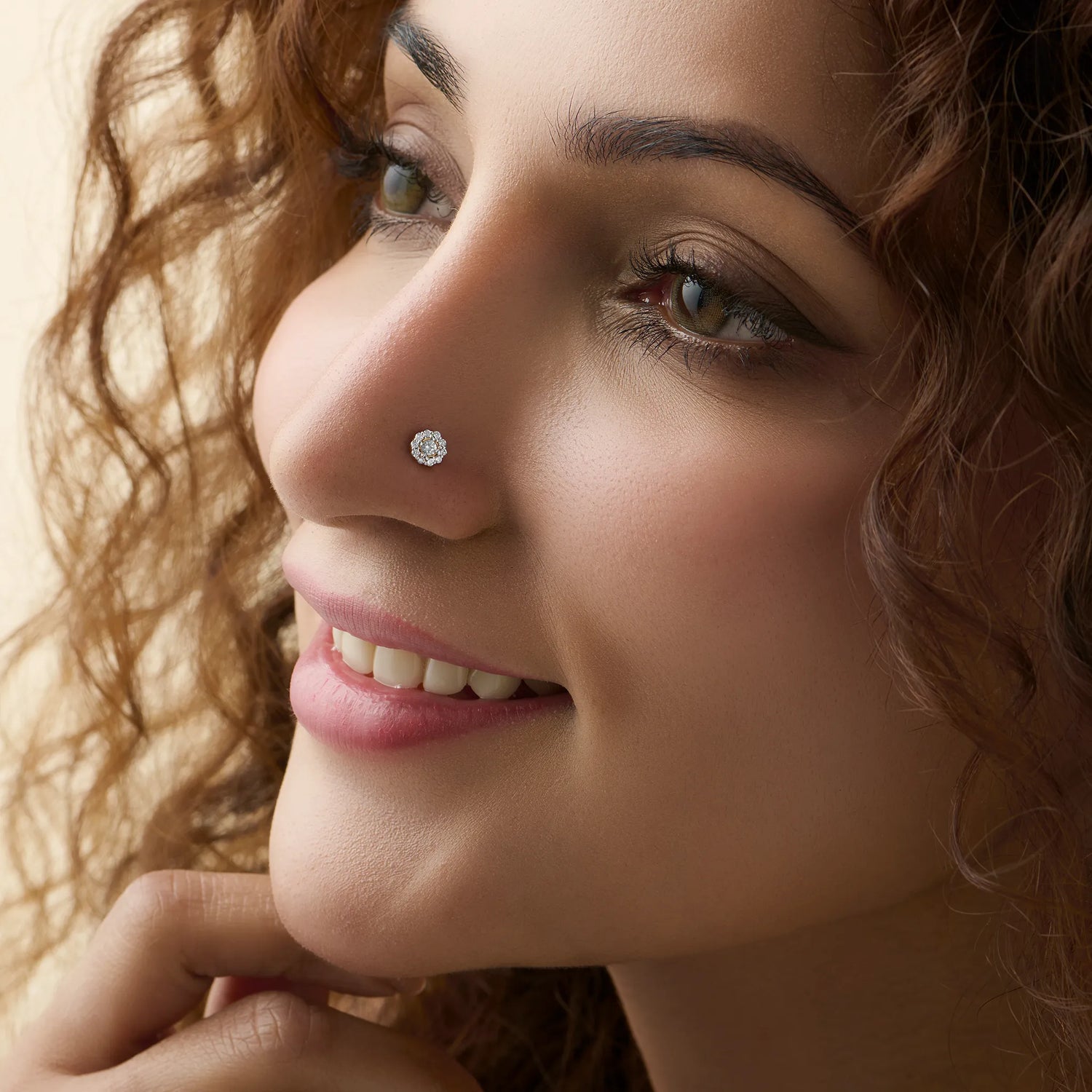 Heritage Halo Vintage Collection Gold Diamond Nose Pin