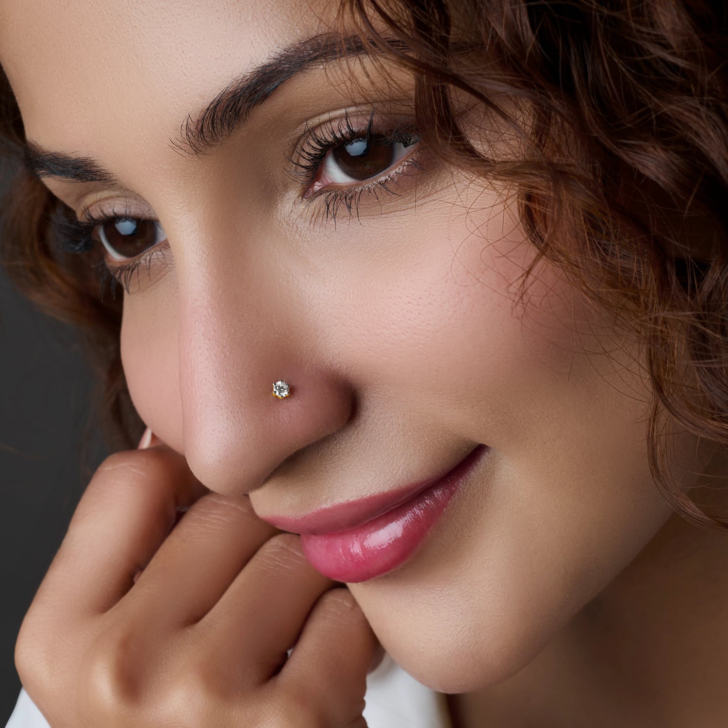 Epitome Stud Single Solitaire Diamond Nose Pin