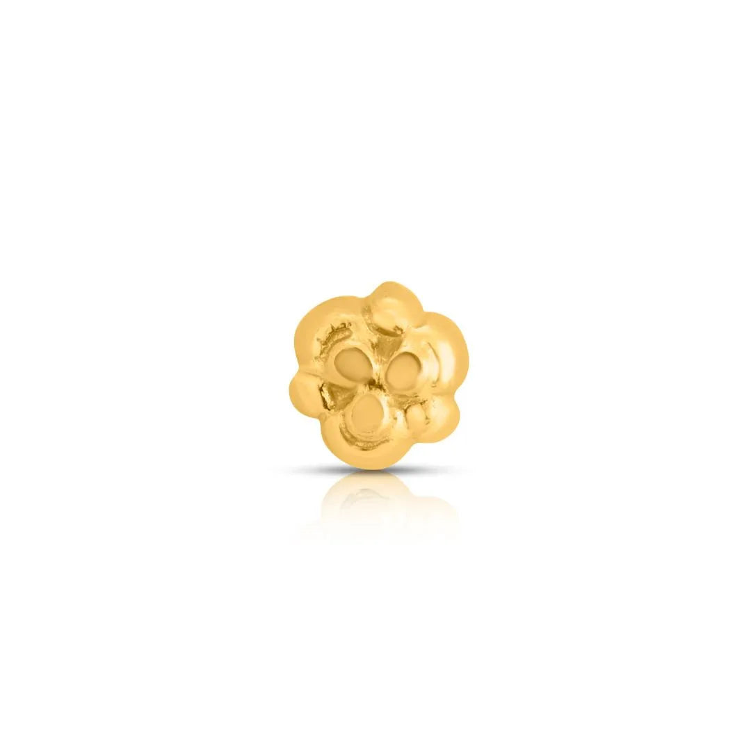 Cluster Charm 18K Small Gold Nose Pin Design For Female